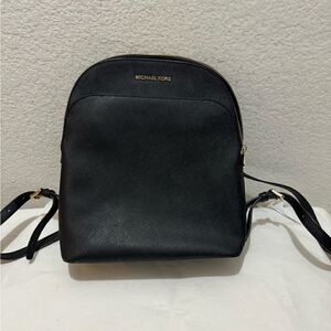 Michael Kors saffiano Black Emmy Leather Backpack